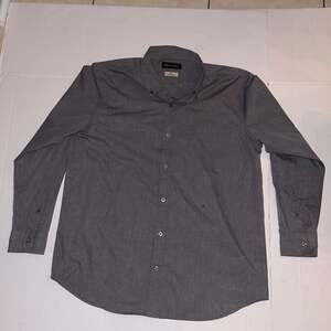 North Hudson Men's Long Sleeve Button Up Collared Shirt